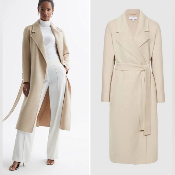 Reiss Agnes blindseam wool blend coat NWT - Picture 1 of 8